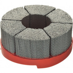 Brosse à disque HFB D.50mm Poils abrasifs Bohr.SiC Grain 120 3600min-¹ LESSMANN