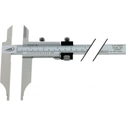 Pieds à coulisse d atelier DIN862 800mm avec FE avec pointes longueur du bec 150mm HELIOS PREISSER