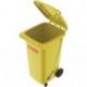 Bac poubelle 120l HDPE jaune - pédale SULO