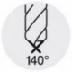 Foret hélicoïdal en carbure monobloc, SuperLine 3 x D, type RT 100 U, DIN 6537, queue (DIN) cylindrique, 6535-HE, surface FIRE, Ø m7 : 14,29 mm