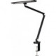 Lampe de bureau LED zircon aluminium, ABS, fer, PC noir hauteur 820 mm avec pince LED STYRO