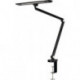 Lampe de bureau LED zircon aluminium, ABS, fer, PC noir hauteur 820 mm avec pince LED STYRO