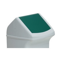 couvercle avec clapet d introduction vert pour poubelle 40l plastique PE DURABLE
