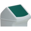 couvercle avec clapet d introduction vert pour poubelle 40l plastique PE DURABLE