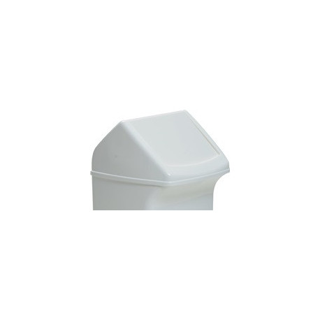 Couvercle pour poubelle 40l avec trappe d insertion blanche