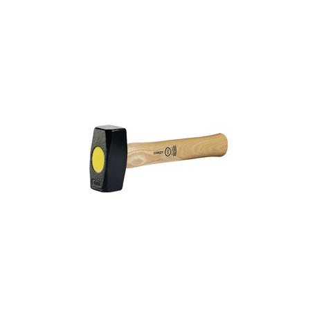 Massette conforme à la norme 6475 tête de marteau 1 500g manche en frêne Stanley