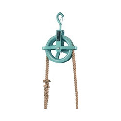 Poulie de chantier diamètre de roue 190 mm avec séc.par crochets et étrier croisé BRAUN