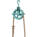 Poulie de chantier diamètre de roue 190 mm avec séc.par crochets et étrier croisé BRAUN