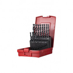 Jeu de Foret hélicoidaux A190 DIN 338 TypN D.1-10x0.5mm HSS 19 unités coffret plastique.DORMER