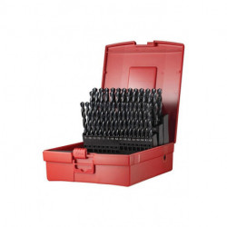 Jeu de Foret hélicoidaux A190 DIN 338 TypN D.6-10x0.1mm HSS 41 unités coffret plastique.DORMER
