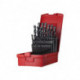 Jeu de Foret hélicoidaux A190 DIN 338 TypN D.1-13x0.5mm HSS 25 unités coffret plastique.DORMER
