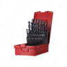 Jeu de Foret hélicoidaux A190 DIN 338 TypN D.1-13x0.5mm HSS 25 unités coffret plastique.DORMER