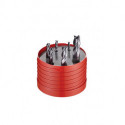Jeu de fraises en bout Nr.944 D.3/4/5/6/8/10mm Z.4 VHM TiAlN 6tlg.Boîte ronde DORMER