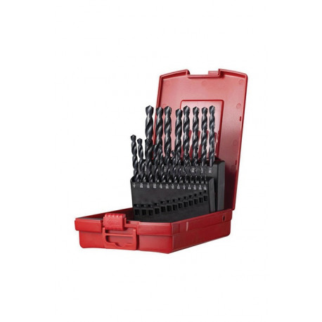 Jeu de forets hélicoïdaux A190 DIN 338 TypN D.1/16-3/8 x1/64 HSS 21 unités coffret plastique .DORMER