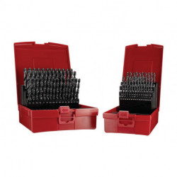 Jeu de Foret hélicoidaux A190 DIN 338 TypN D.1-10x0.1mm HSS 91 unités coffret plastique.DORMER
