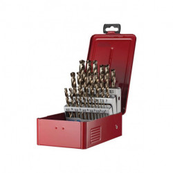 Jeu de Foret hélicoidaux A295 DIN 338 TypN D.1-13x0.5mm HSS-E 25 unités coffret plastique.DORMER