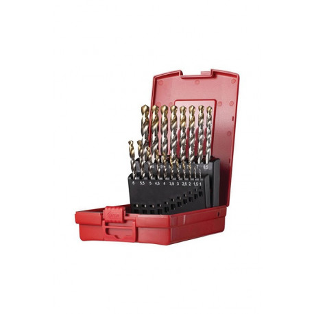 Jeu de Foret hélicoidaux A095 DIN 338 TypN D.1-10x0.5mm HSS 19 unités coffret plastique.DORMER