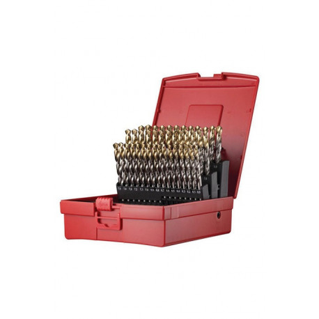 Jeu de Foret hélicoidaux A095 DIN 338 TypN D.6-10x0.1mm HSS 41 unités coffret plastique.DORMER