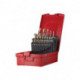 Jeu de Foret hélicoidaux A088 ANSI TypN D.1-10.5x0.5mm HSS 24 unités coffret plastique.DORMER