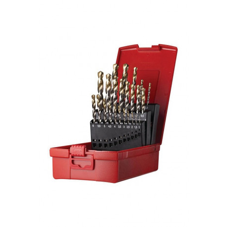 Jeu de Foret hélicoidaux A095 DIN 338 TypN D.1-10.5x0.5mm HSS 24 unités coffret plastique.DORMER