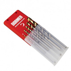 Jeu de forets hélicoïdaux A089 DIN 338 TypN D.4/5/6/8/10 HSS 5 unités coffret plastique .DORMER