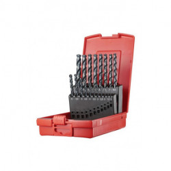 Jeu de Foret hélicoidaux A188 DIN 338 Typ W D.1-10x0.5mm HSS 19 unités coffret plastique.DORMER