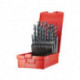Jeu de Foret hélicoidaux A188 DIN 338 Typ W D.1-13x0.5mm HSS 25 unités coffret plastique.DORMER