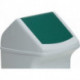 couvercle avec clapet d introduction vert pour poubelle 40l plastique PE DURABLE