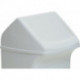 Couvercle pour poubelle 40l avec trappe d insertion blanche