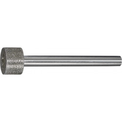 Meule sur tige diamant D12xH10mm 70 mm 6 mm D 126 Cylindres