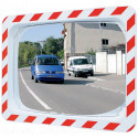 Miroir de circulation H400xl600mm plast.rouge/blc ac logement p. int. et ext., p. 2 directions Distance max.de l’observateur 9m SPL