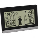 Station météo sans fil Weather Boy H97xL145xP39mm plastique noir / argent pour intérieur et extérieur La figure météo donne une recommandation de vêtements TFA