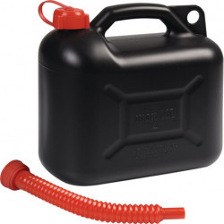Bidon de carburant de transport 10 l noir HD-PE L330xW165xH320mm