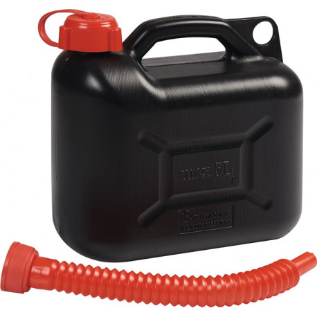 Bidon de carburant de transport 5l noir HD-PE L265xB135xH270mm NOW