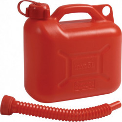 Bidon de carburant de transport 5l rouge HD-PE L265xB135xH270mm NOW