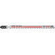 Lame de scie sauteuse Fibre Plâtre T 341 HM longueur totale 132 mm pas de dent 4,3 mm panneaux fibrociment 3 pièces
