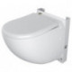 WC suspendu compact SaniCompact Comfort avec système de levage de l'unité de coupe intégré, blanc SFA