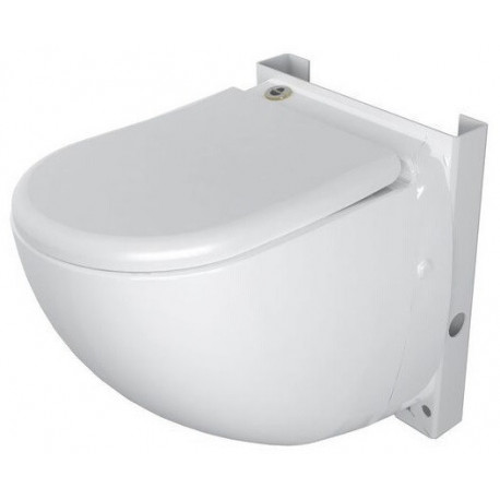 WC suspendu compact SaniCompact Comfort avec système de levage de l'unité de coupe intégré, blanc SFA