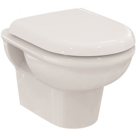Pack combiné WC suspendu EXACTO sans bord de chasse, avec softcosing, 355 x 480 blanc IDEAL STANDARD