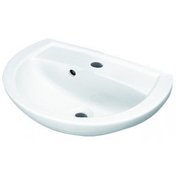 Lave-mains PARIS avec trou pour robinetterie et trop-plein 450 x 320 mm blanc