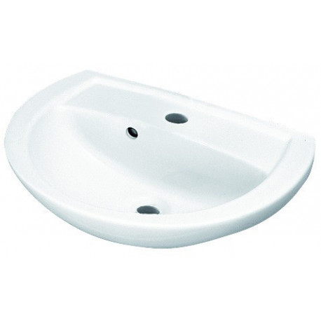 Lave-mains PARIS avec trou pour robinetterie et trop-plein 450 x 320 mm blanc