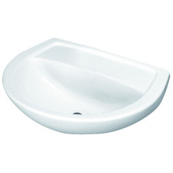 Lavabo Geberit PARIS 600x470mm sans trou pour robinet sans trop-plein we