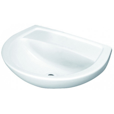 Lavabo Geberit PARIS 600x470mm sans trou pour robinet sans trop-plein we