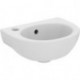 Lave-mains EUROVIT trou pour robinet à gauche, avec trop-plein, 350 x 260 blanc IDEAL STANDARD