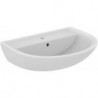 Lave-mains EUROVIT 1 trou pour robinet, avec trop-plein, 635 x 495 x 18 blanc IDEAL STANDARD