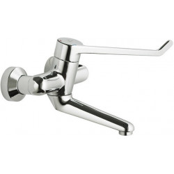 Robinet de sécurité mural pour lavabo monocommande CERAPLUS 230mm Levier 230mm verrouillable Connexions