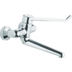 Robinet de sécurité mural pour lavabo monocommande CERAPLUS 280mm Levier 230mm verrouillable Connexions