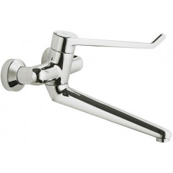 Robinet de sécurité mural pour lavabo monocommande CERAPLUS 330mm Levier 230mm n.verrouillable Connexions