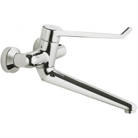 Robinet de sécurité mural pour lavabo monocommande CERAPLUS 330mm Levier 230mm n.verrouillable Connexions