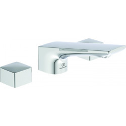 Mitigeur lavabo 3 trous CONCA avec vidage en métal, chrome